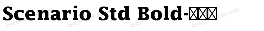 Scenario Std Bold字体转换